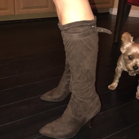 Nine West Chocolate Brown Heeled Boot - Picture 2 of 5